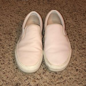 Leather slip on vans